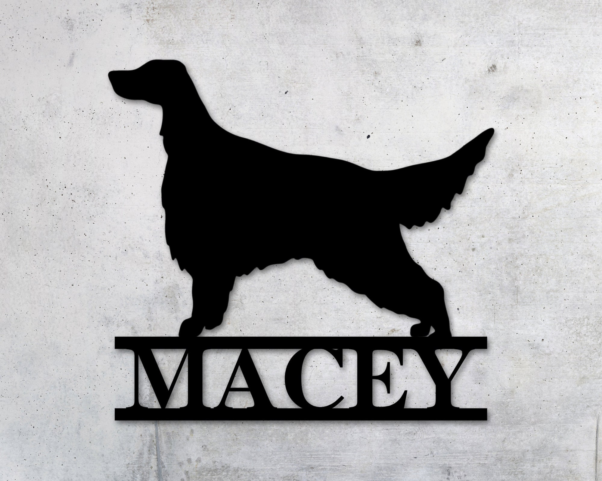 Irish Setter Family Name Metal Sign 