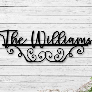 Holiday Sale, Last Name Metal Sign, Family Name Sign,  Housewarming Gift, Front Porch, Personalized Metal Sign, Christmas Gift, Metal Art