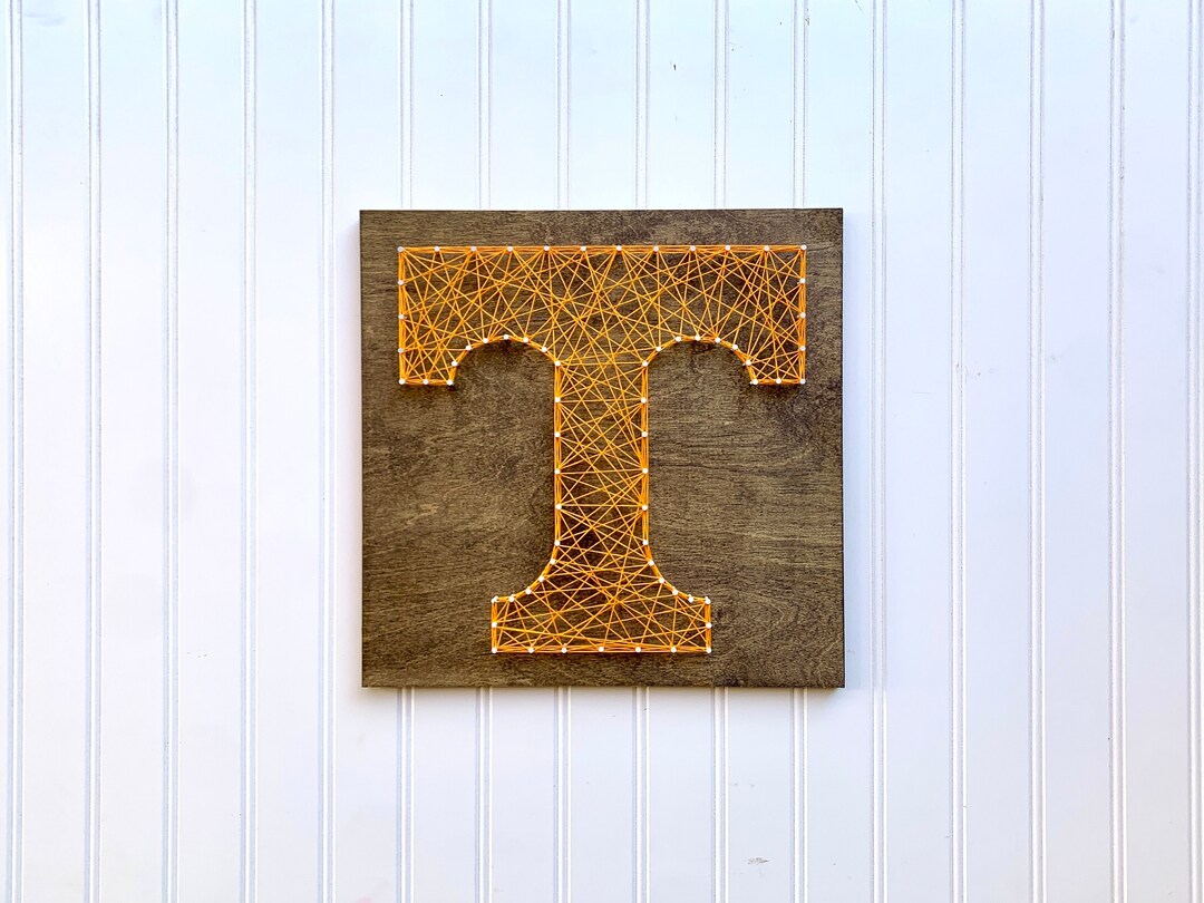 String Art Power T Home Decor, Custom Tennessee Wall Hanging Sign, DIY Craft Kit Nail Project ...