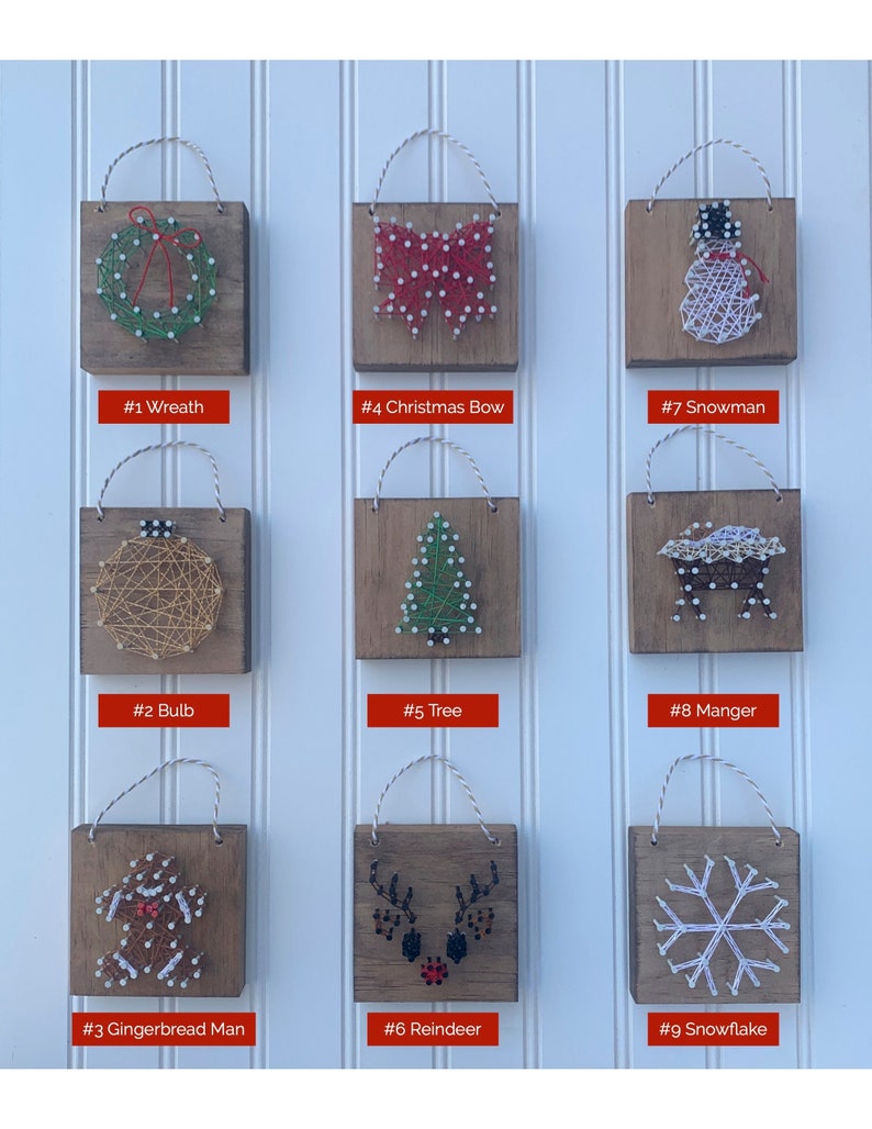 String Art Ornaments Custom Christmas Tree Home Decor Gift Etsy