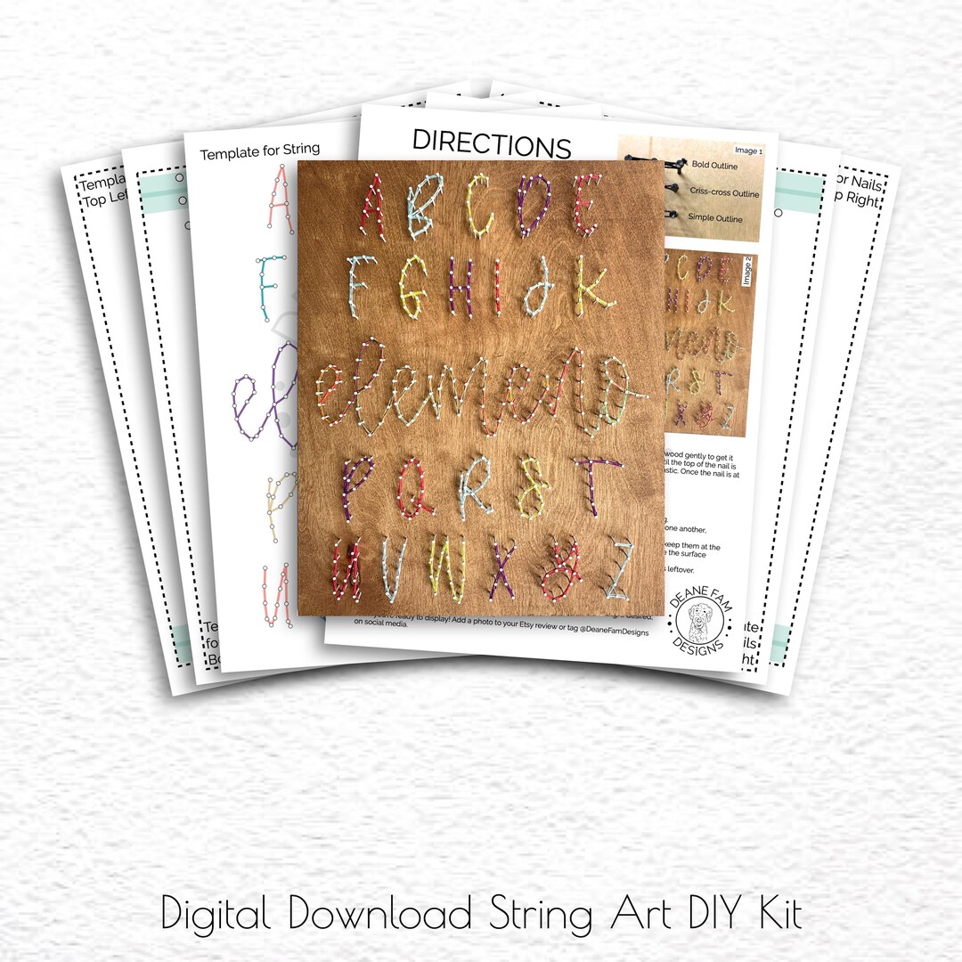 DIY String Art Elemeno Alphabet Classroom Decor, School Wall Hanging ...