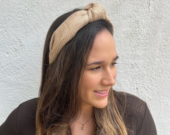 Raffia knotted headbands for Women; Spring/Summer Go To Headband