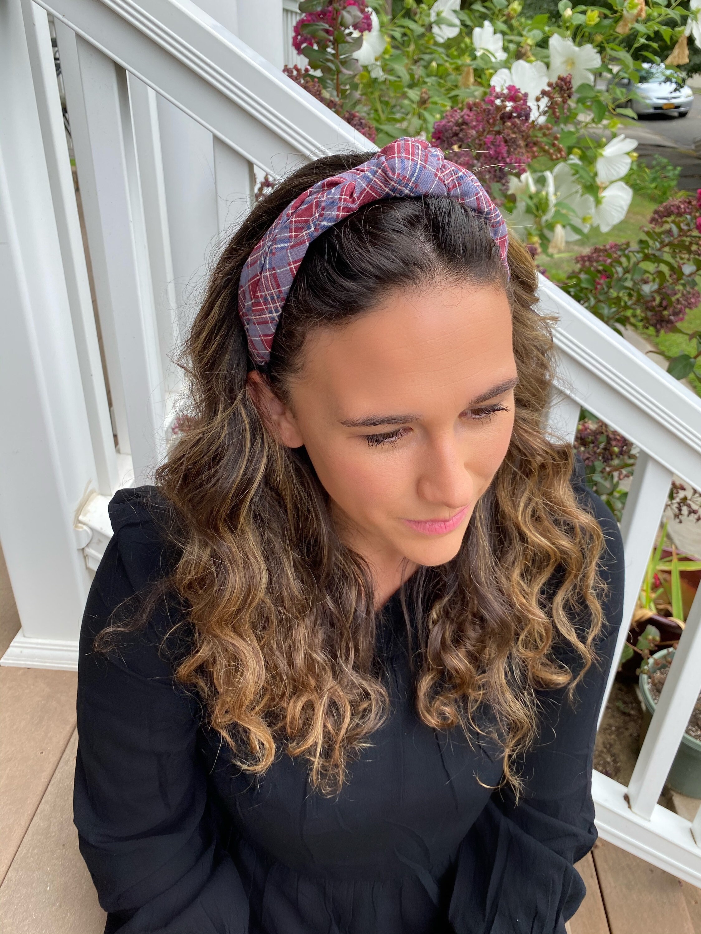 Argyle Printed Knot Headband Headbands for Women Knotted Etsy