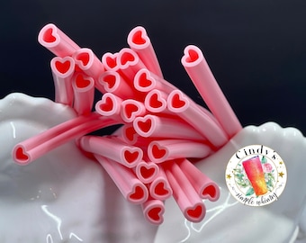 Reusable pink soft Silicone Heart Shaped Drinking Straw replacement pink gift for her him party kids girls