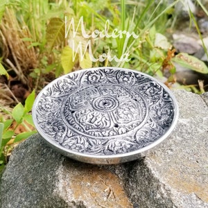 Fast Ship - Floral Tibetan Incense Burner - Tibetan Smudge Tray - Tibetan Burner - Tibetan - Decorative Incense Holders -Incense Burner