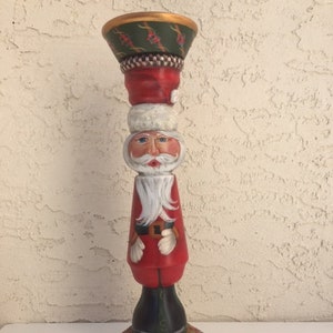 Santa Claus Nutcracker-Style Candlestick