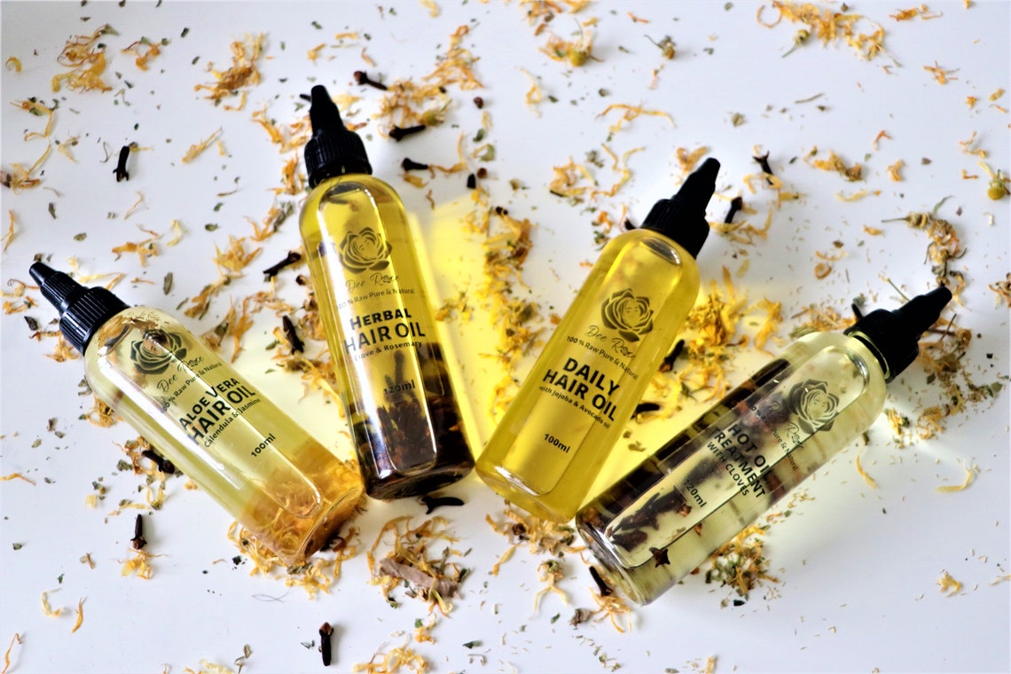 Herbal Hair oil infused 100ml Etsy