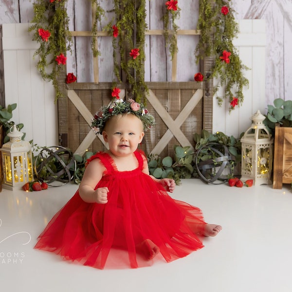 Red baby dress,baby girl Christmas dress,red cake smash dress,1st birthday dress,cake smash dress,toddler Christmas dress,Santa dress