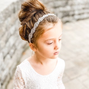 Crystal headband,crystal tiara,rhinestone headband,flower girl hair,flower girl accessories,flower girl gift,holy communion hair,cake smash