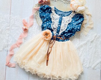 little girl denim tutu dress