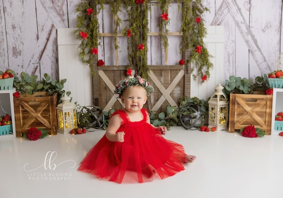 Vestido de bebé rojo vestido de de vestido - Etsy