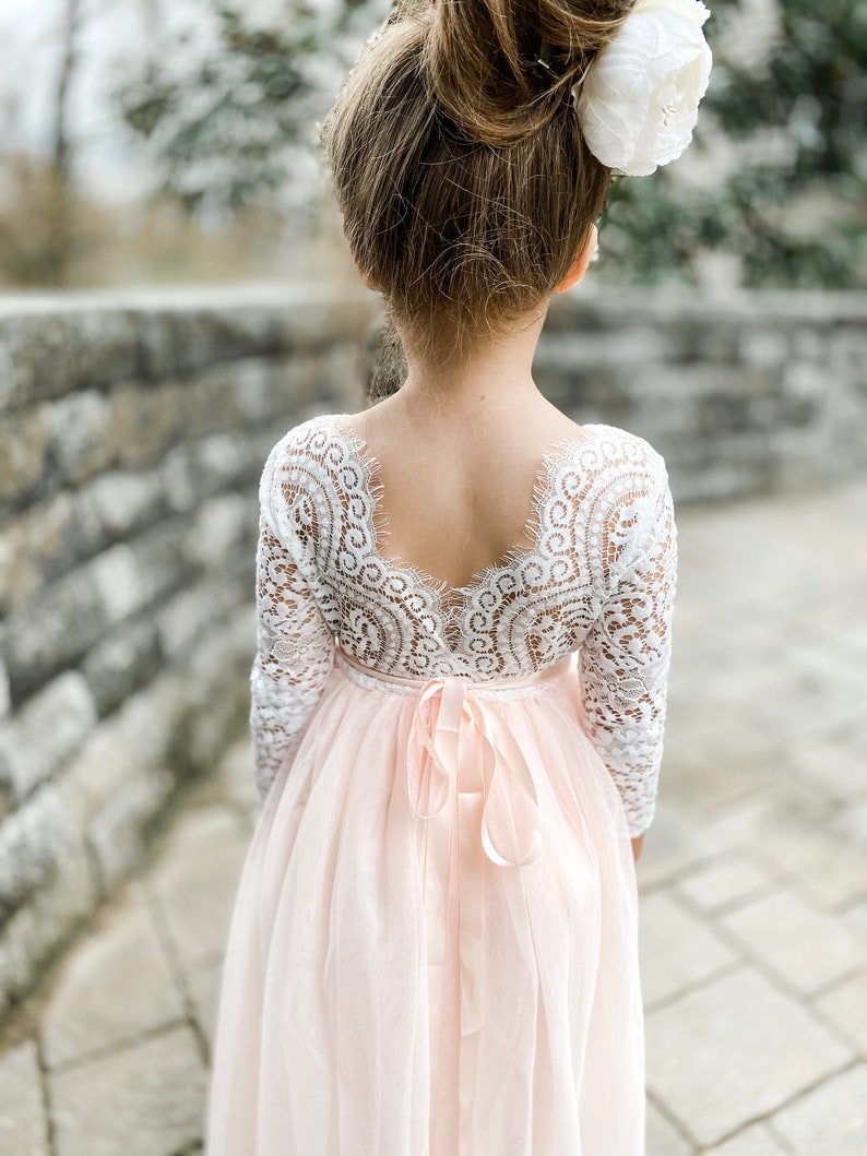 Dusty Rose Flower Girl Dressboho Flower Girl Dress1st Etsy