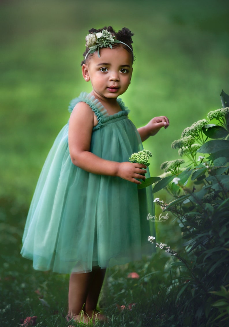 Sage Green Baby Girl Dressmint Green Baby Girl Dressboho Etsy
