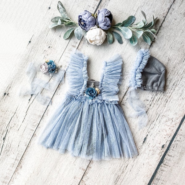 Dusty Blue Dresses Etsy
