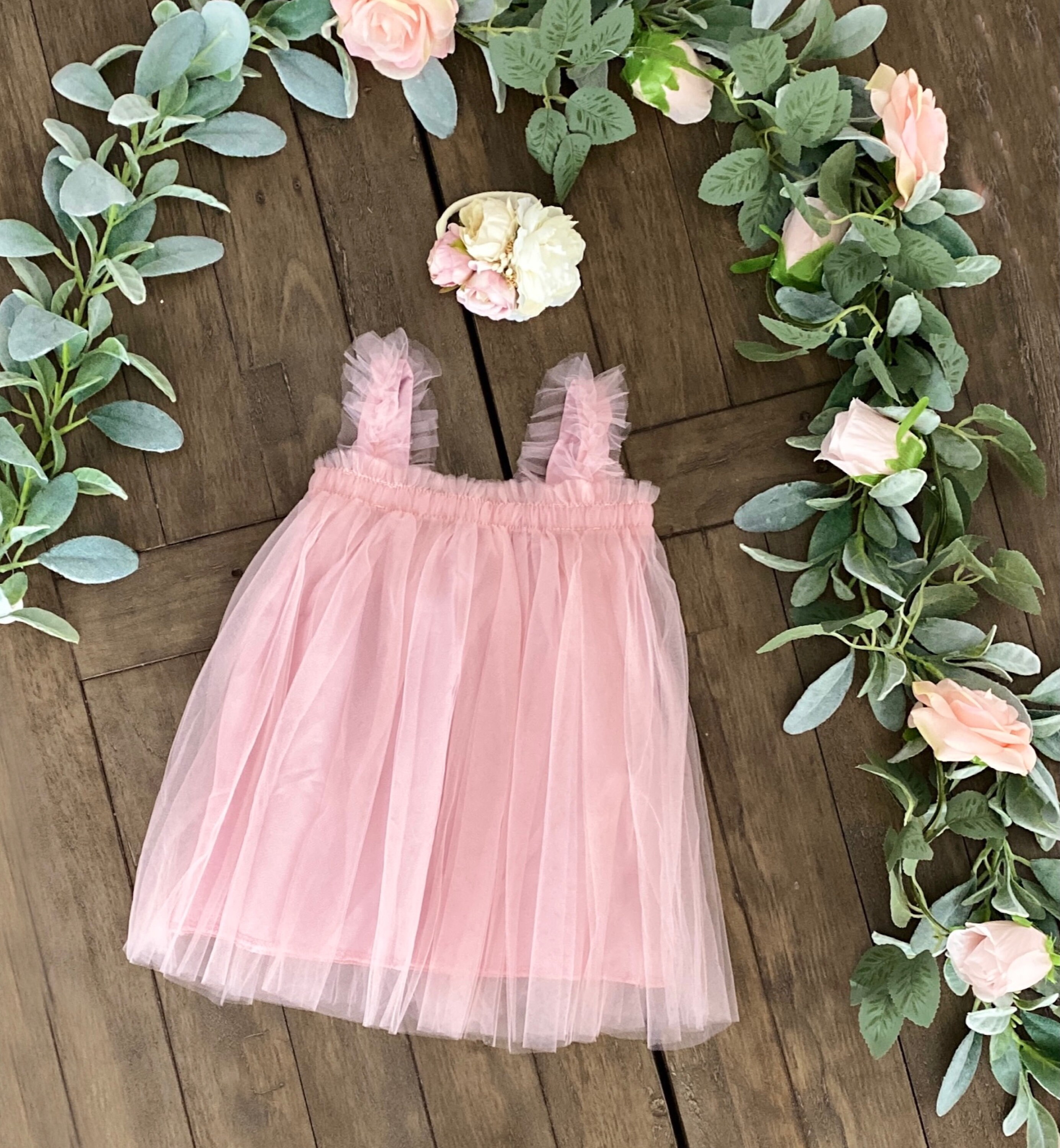 pink first birthday dress