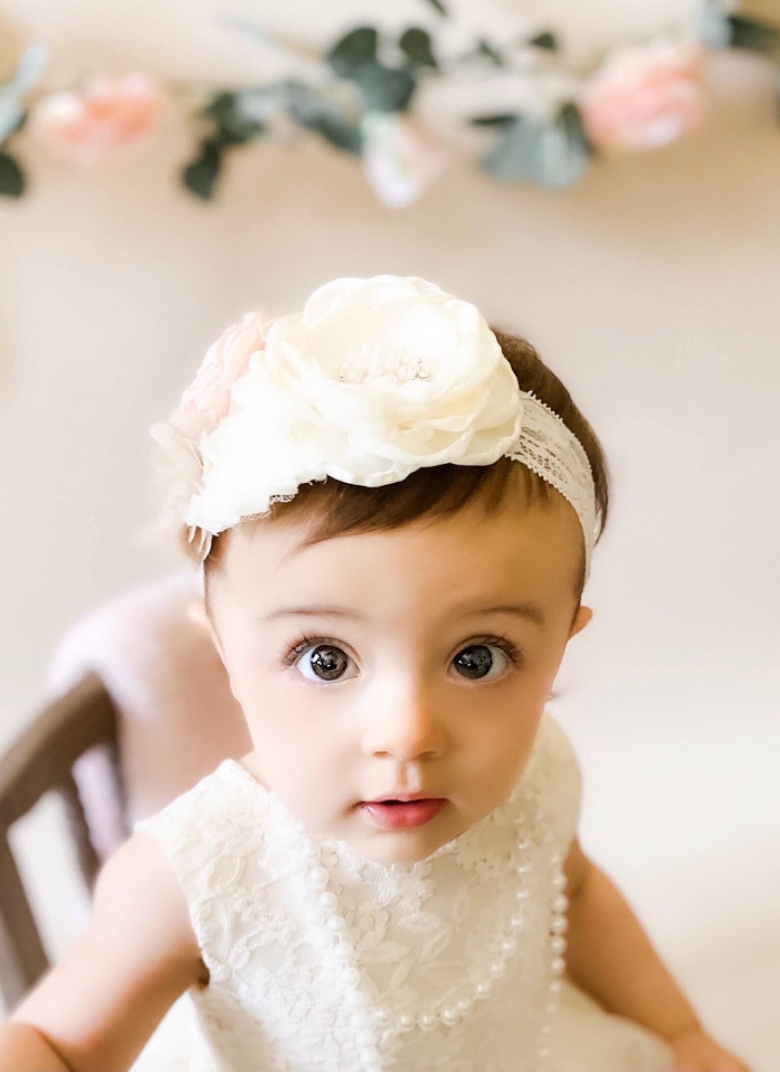 First Birthday Dress Ivory Flower Girl Dress Baby Flower Etsy