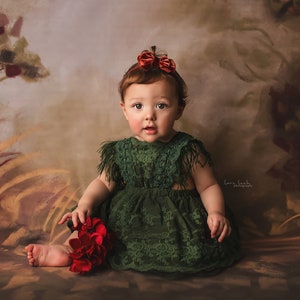 Dark green dress for hotsell baby girl
