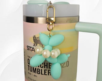 Fancy Balloon Dog Tumbler Straw Charm | Purse Charm  | Tumbler Accessory
