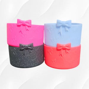 Princess Glitter Bow Silicone Tumbler Boots  | Tumbler Accessory  | Fits tumblers like Stanley, Simple Modern, and Brumate | Tumbler Charm