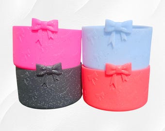 Princess Glitter Bow Silicone Tumbler Boots  | Fits 30oz-40oz Tumblers  | Fits tumblers like Stanley, Simple Modern, and Brumate.