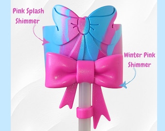 Jumbo Princess Shimmer Bow Silicone Tumbler Boots  | Fits 30oz-40oz Tumblers  | Fits tumblers like Stanley, Simple Modern, and Brumate.