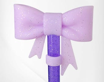 Glitter Bow Straw Topper  | Straw Cover  | Fits 10mm, Stanley, Simple Modern, 30oz-40oz Tumbler Straws | Colors: Pink, Purple, White