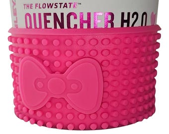 Bow Tie Textured Customizable Silicone Tumbler Boot for Stanley, Mini Stanley, Brumate, Simple Modern, Yeti, and 30oz-40oz Tumblers.