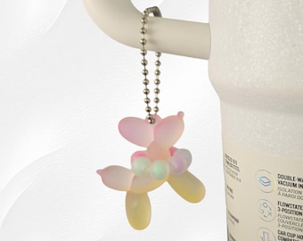 Balloon Dog Tumbler Straw Charm  | Tumbler Charm Necklace  | Tumbler Charm Bracelet  | Beaded Tumbler Charms | Straw Dangle