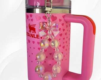 Iridescent Pearlescent  Beaded Charm Bracelet for Stanley, Brumate, Simple Modern, Hydrojug, Starbucks, Yeti, Tumbler, Straw, Cup Handle.