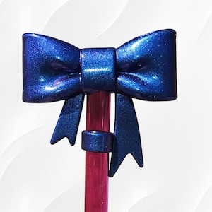 Metallic Shimmery 3D Silicone BOW Straw Topper | Chroma Bow | 10mm BOW Straw Topper  | Stanley Straw Topper  | Straw Cap | Straw Cover