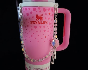 Tumbler Straw Charm  | Tumbler Charm Necklace  | Tumbler Charm Bracelet  | Beaded Tumbler Charms | Straw Dangle  | Owala Charm  Accessories