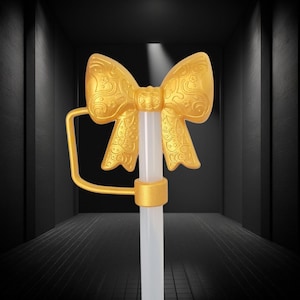 Lace Ribbon Bow 3D Silicone Straw Topper  | Fits 10mm and Stanley Straws  | Fits Stanley, Simple Modern, Hydroflask, 30oz-40oz Tumbler Straw