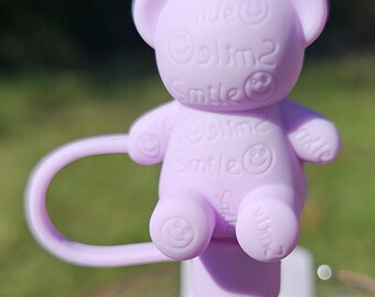 Gummy Bear Straw Topper/ Cover-10mm for Stanley. Red,Blue,White,Purple,Pink,Green&Orange Sold separately.