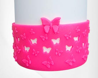 Barbie Pink Butterfly 3D Silicone Tumbler Boots  | Fits 30oz-40oz Tumblers  | Fits tumblers like Owala, Stanley, Simple Modern, & Brumate.