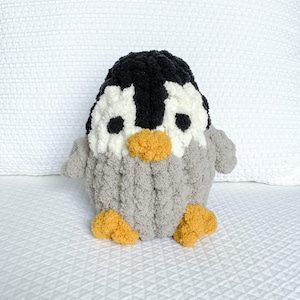 Baby Penguin Stuffed Animal, Popper the Penguin, Crochet Penguin