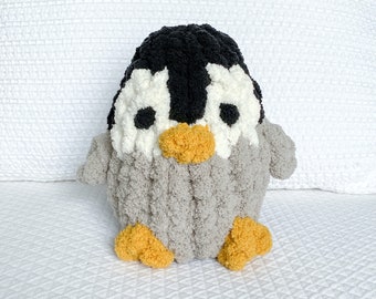 Baby Penguin Stuffed Animal, Popper the Penguin, crochet penguin, penguin stuffed animal, stuffed animal, plushie, birthday gift