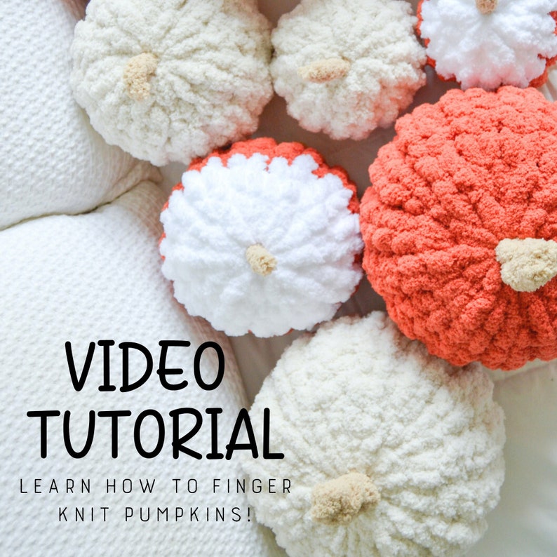 Chunky Knit Pumpkin Video Tutorial/pattern Learn How to Etsy