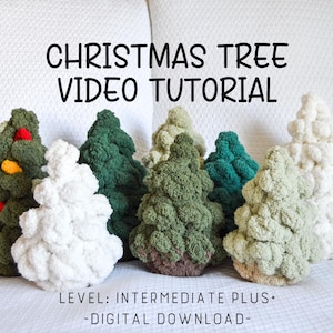 Christmas Tree Video Tutorial/Pattern, How to Finger Knit, Christmas Tree Hand Knitting, Crochet Tutorial, Tutorial, Christmas TreePattern