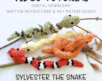 Snake Finger Knit Pattern and Video Tutorial, Hand Knit Snake Pattern