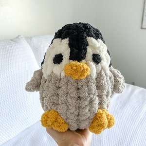 Baby Penguin Stuffed Animal, Popper the Penguin, Crochet Penguin