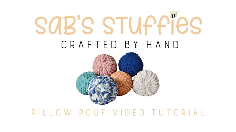 Round Pillow Pouf Video Tutorial/pattern, Learn How to Finger Knit ...