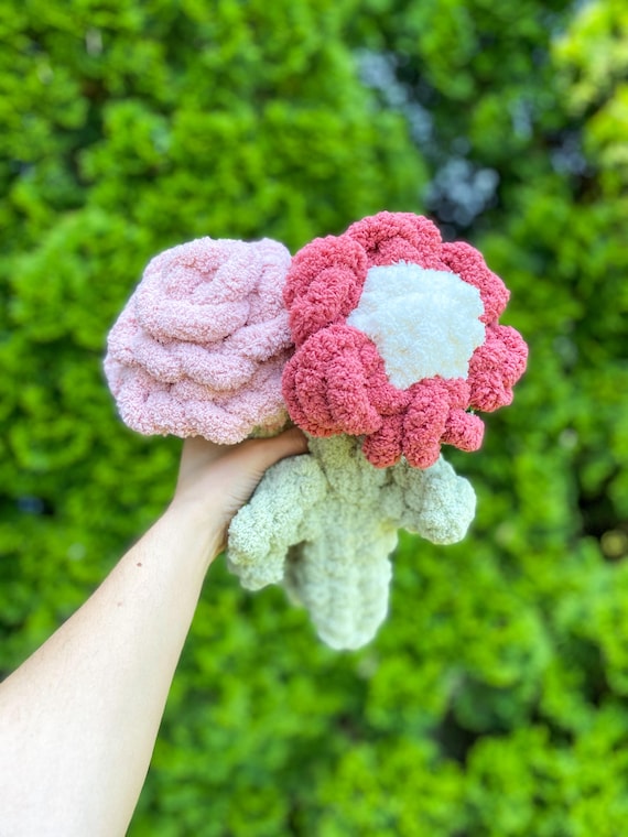 レディース ANDMARY Rosie flower knit tops ピンク