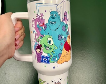 Monsters Inspired 40oz Tumbler | Disney Inspired 40oz Tumbler | Pixar Inspired 40oz Tumbler | Monsters Movie Inspired Tumbler