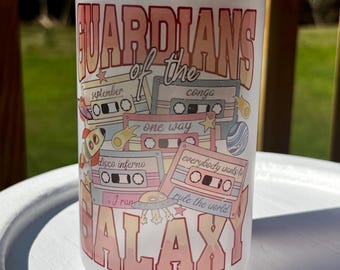 Guardians Ride Inspired Frosted Glass Can | Cosmic Rewind Inspired Glass Can | Disney Inspired Glass Can | Epcot Inspired Glass Can