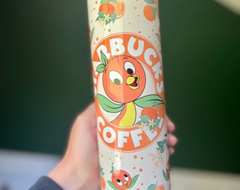 Vaso inspirado en pájaro naranja / Vaso inspirado en Starbucks / Vaso inspirado en Adventureland / Vaso térmico de 20 oz / Vaso inspirado en Disney