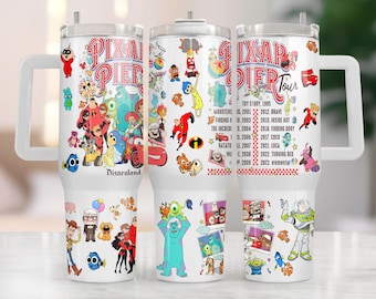 Vaso de 40 oz inspirado en películas / Vaso de 40 oz inspirado en Disney / Vaso de 40 oz inspirado en Pixar / Vaso inspirado en parques temáticos