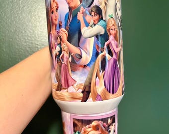 Princess Inspired 40oz Tumbler | Disney Inspired 40oz Tumbler | Rapunzel Inspired Tumbler | Princess and Prince Inspired Tumbler