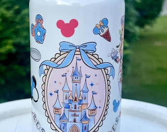 Disney-Inspired 16oz Tumbler with 2 Lids & Straw – Magical Castle Stainless Steel Cup – Best Day Ever Theme Park Design