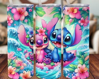Stitch&Angel Inspired Tumbler | 626 Inspired Tumbler | 20oz Insulated Tumbler | Disney Inspired Tumbler