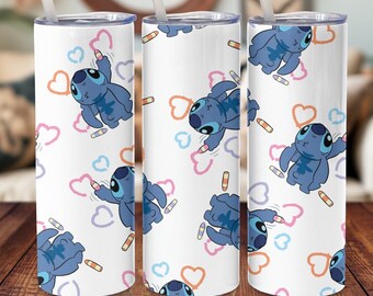 Experiment 626 Inspired Tumbler | Stitch Inspired Tumbler | Blue Alien Inspired Tumbler | 20oz Custom Tumbler | Disney Inspired Tumbler